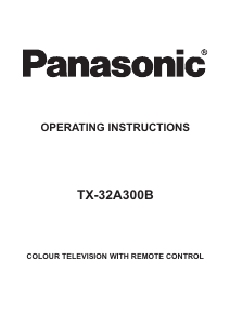 Manual Panasonic TX-32A300B LCD Television
