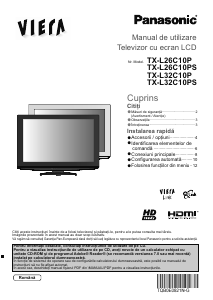Manual Panasonic TX-L26C10PS Viera Televizor LCD