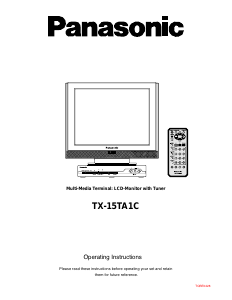Handleiding Panasonic TX-15TA1C LCD televisie