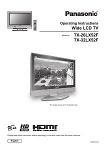 Manual Panasonic TX-26LX52F LCD Television