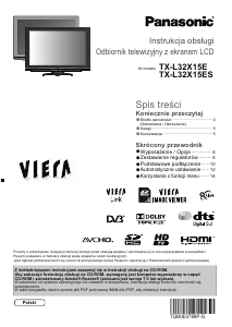 Instrukcja Panasonic TX-L32X15ES Viera Telewizor LCD