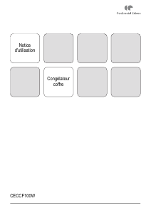 Mode d’emploi Continental Edison CECCF100W Congélateur