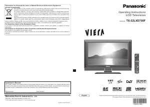 Handleiding Panasonic TX-32LXD700F Viera LCD televisie