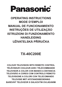 Manual de uso Panasonic TX-40C200E Televisor de LCD