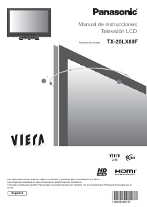 Manual de uso Panasonic TX-26LX80F Viera Televisor de LCD