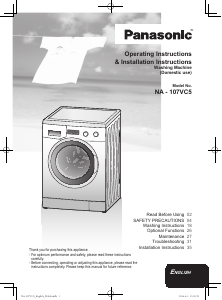 Manual Panasonic NA-107VC5WPL Washing Machine