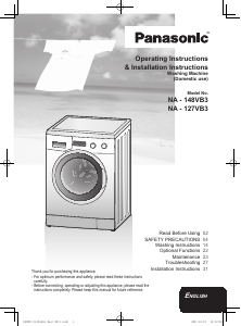 Manual Panasonic NA-127VB3WAE Washing Machine