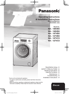 Manual Panasonic NA-148VB5WGB Washing Machine