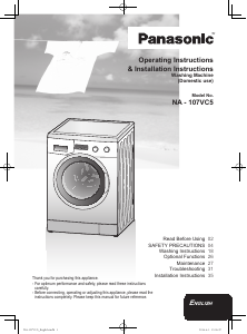 Manual Panasonic NA-107VC5WGN Washing Machine