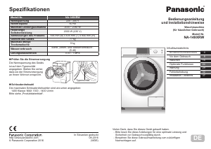 Bedienungsanleitung Panasonic NA-149XRW Waschmaschine