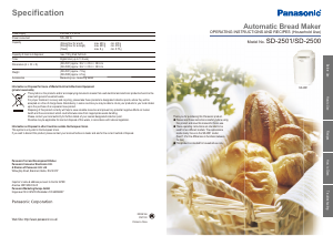 Manual Panasonic SD-2501WXC Bread Maker
