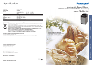 Manual Panasonic SD-ZB2502BXC Bread Maker