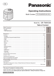 Manual Panasonic SR-TMX530 Multi Cooker