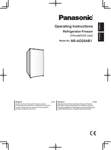 Bedienungsanleitung Panasonic NR-AD20AB1 Kühlschrank