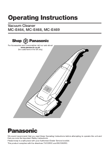 Manual Panasonic MC-E464 Vacuum Cleaner