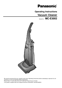 Manual Panasonic MC-E3002 Vacuum Cleaner
