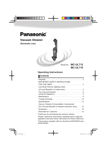 Manual Panasonic MC-UL712 Vacuum Cleaner