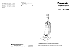 Manual Panasonic MC-UL672 Vacuum Cleaner
