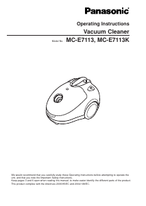 Manual Panasonic MC-E7113K Vacuum Cleaner