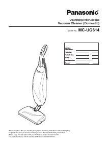 Manual Panasonic MC-UG614 Vacuum Cleaner
