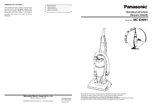 Manual Panasonic MC-E4061 Vacuum Cleaner