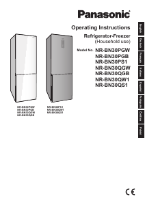 Mode d’emploi Panasonic NR-BN30PGW Réfrigérateur combiné
