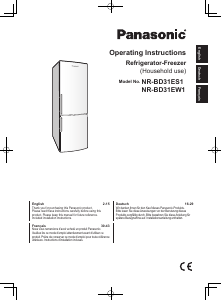 Mode d’emploi Panasonic NR-BD31EW1 Réfrigérateur combiné