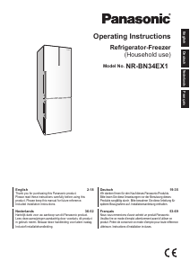 Bedienungsanleitung Panasonic NR-BN34EX1 Kühl-gefrierkombination