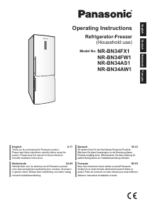 Bedienungsanleitung Panasonic NR-BN34FW1 Kühl-gefrierkombination