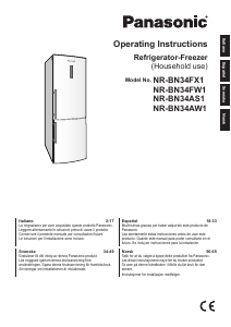Bruksanvisning Panasonic NR-BN34FX1 Kjøle-fryseskap