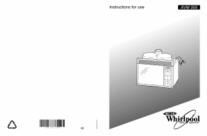 Manual Whirlpool AVM 955/WP/AV Microwave