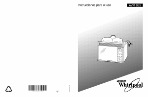 Manual de uso Whirlpool AVM 955/WP/WH/NL/BE* Microondas