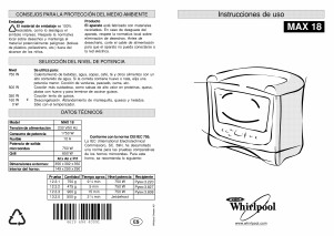 Manual de uso Whirlpool MAX 18/AW/2 Microondas