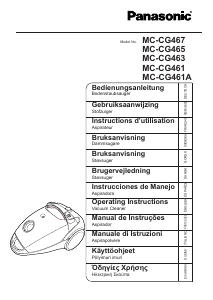 Bedienungsanleitung Panasonic MC-CG461A Staubsauger