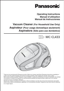 Manual de uso Panasonic MC-CL433 Aspirador