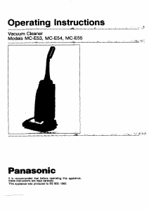 Handleiding Panasonic MC-E53 Stofzuiger