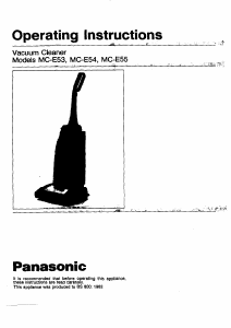 Bruksanvisning Panasonic MC-E53 Dammsugare