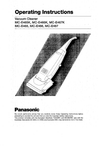 Manual Panasonic MC-E465 Vacuum Cleaner