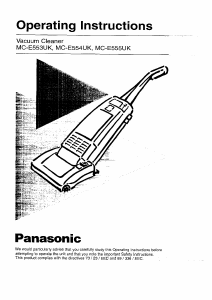 Manual Panasonic MC-E553UK Vacuum Cleaner