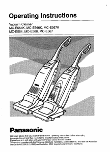 Manual Panasonic MC-E566 Vacuum Cleaner