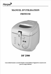 Mode d’emploi Harper DF2500 Friteuse