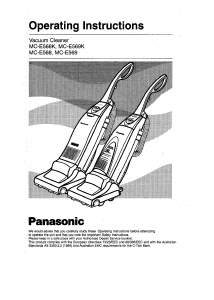 Manual Panasonic MC-E569 Vacuum Cleaner