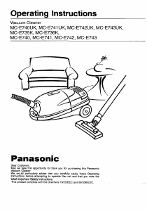 Manual Panasonic MC-E740 Vacuum Cleaner