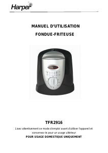 Mode d’emploi Harper TFR2916 Friteuse