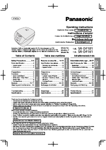 Manual de uso Panasonic SR-DF181 Arrocera