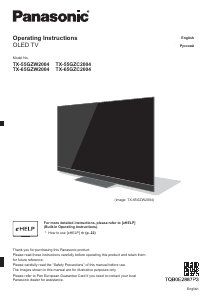 Manual Panasonic TX-55GZC2004 OLED Television