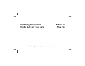 Bruksanvisning Panasonic EB-GD70 Mobiltelefon