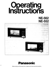Manual Panasonic NE-562 Microwave