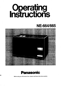 Manual Panasonic NE-665 Microwave