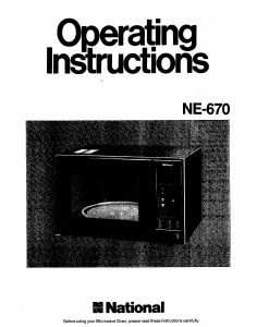 Manual Panasonic NE-670 Microwave